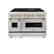 Front. ZLINE - Autograph 48 in. 6.0 cu. ft. Legacy Freestanding Dual Fuel Range with 6 Burners & Convection Oven w/ Gold Accents - Stainless Steel.