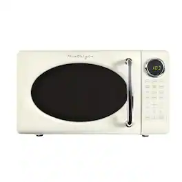 Nostalgia - Retro 0.7 cu. ft. 700-Watt Countertop Microwave - Ivory