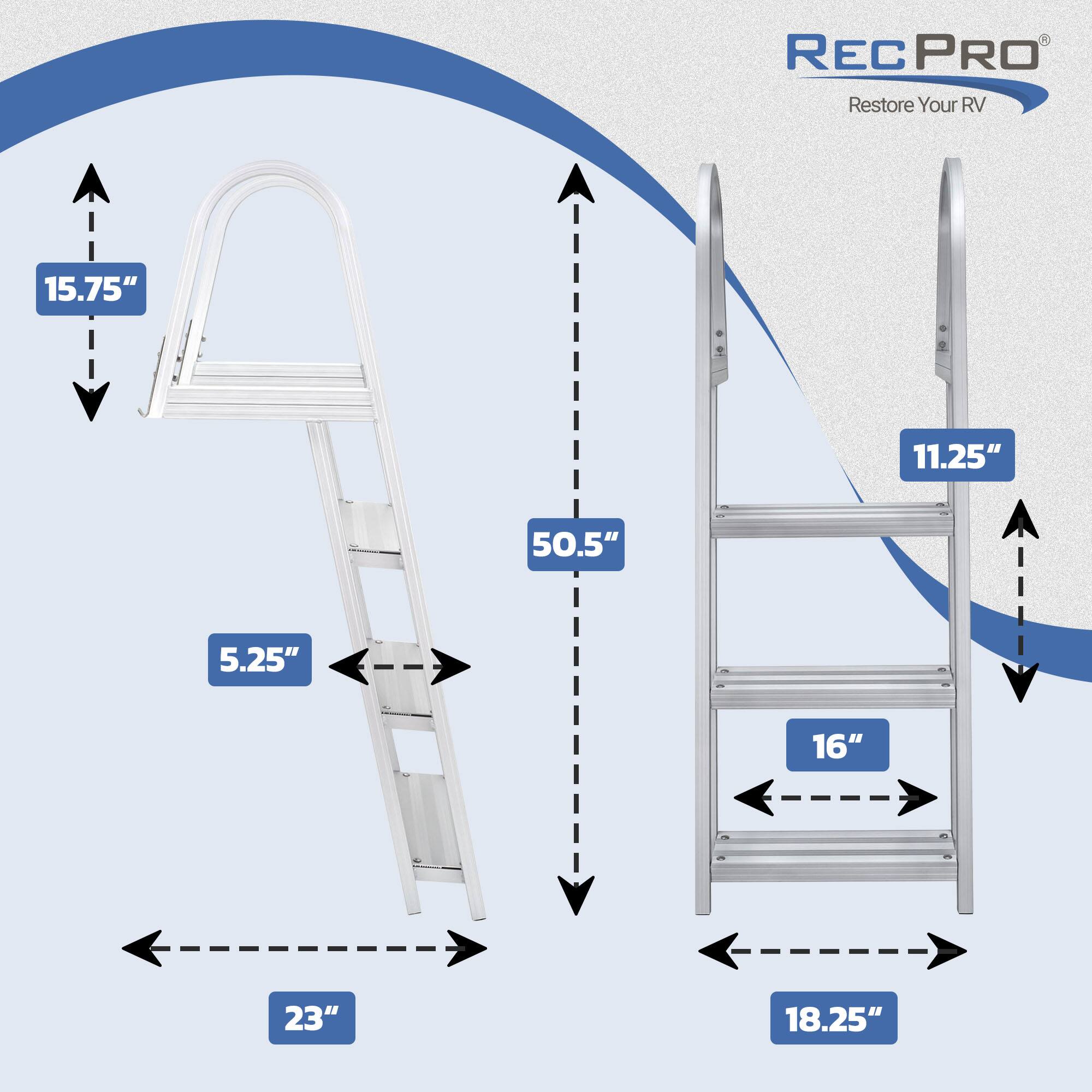 REC PRO Restore Your RV  
15.75"  
11.25"  
50.5"  
5.25"  
16"  
23"  
18.25"