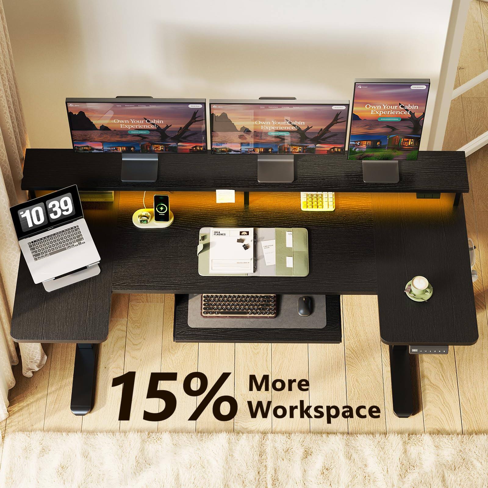 Own Your Cabin Experience!  
10 39  
15% More Workspace