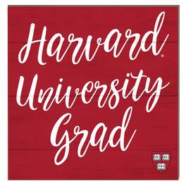 Jardine - Harvard Crimson 10" x 10" Grad Plaque - Maroon