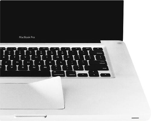 Front Standard. Moshi - TrackGuard for Apple® MacBook® Unibody (2-Pack) - Silver.