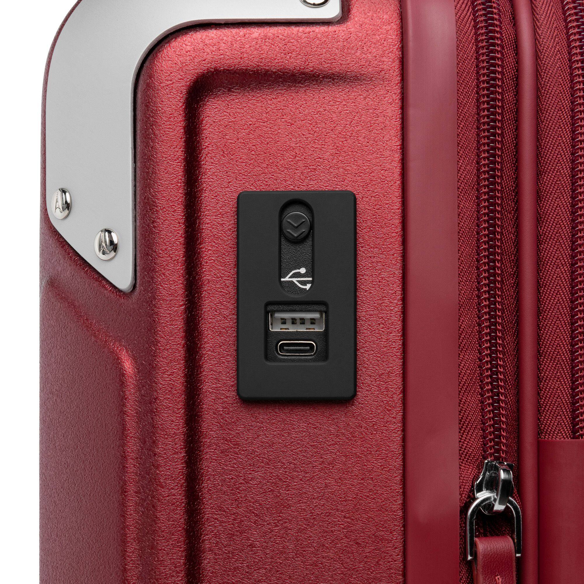 Alt View 3. Travelpro - Travelpro Platinum Elite Hardside Expandable 21" Carry On Spinner Luggage - Daring Red.