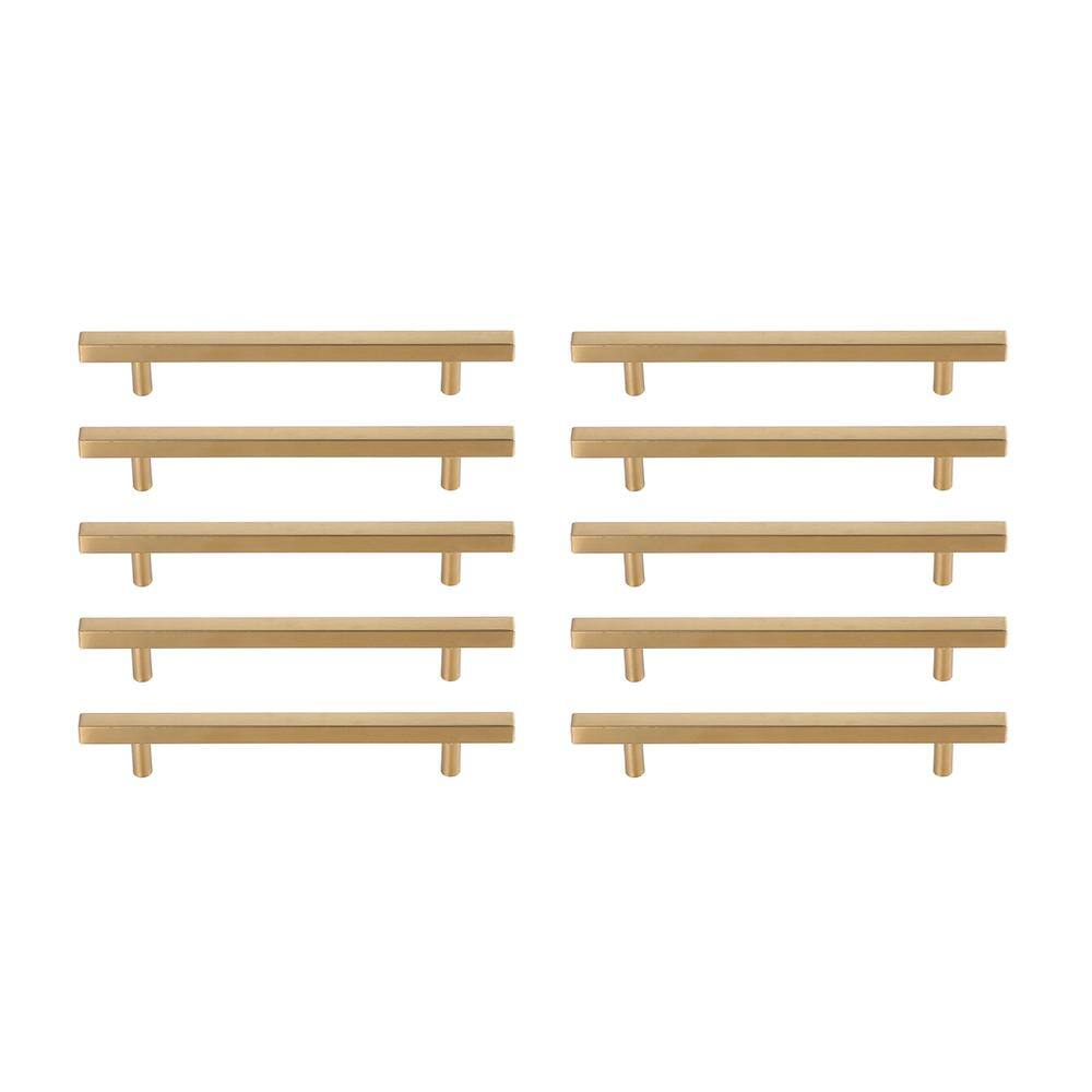 Alt View 2. Elegant Decor - Dior 6-5/16" Center to Center Brass Bar Pull Multipack (set of 10) - Brass.
