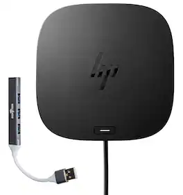 HP - USB-C 100W G6 Docking Station BS7S5AA#ABA Bundle with Dockztorm Hub, HDMI, DisplayPort, Ethernet, USB-A Ports - Black