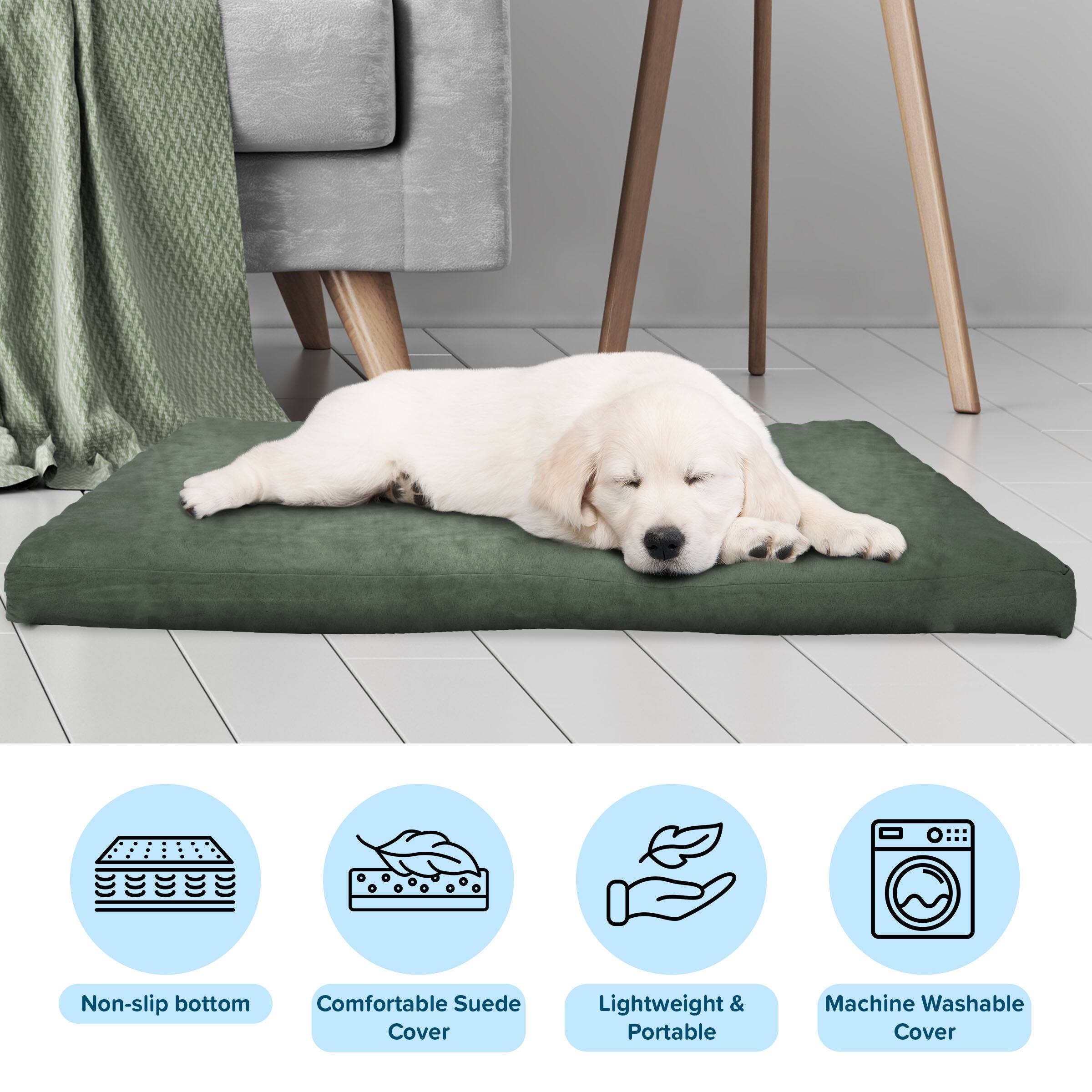 - Non-slip bottom
- Comfortable Suede Cover
- Lightweight & Portable
- Machine Washable Cover
