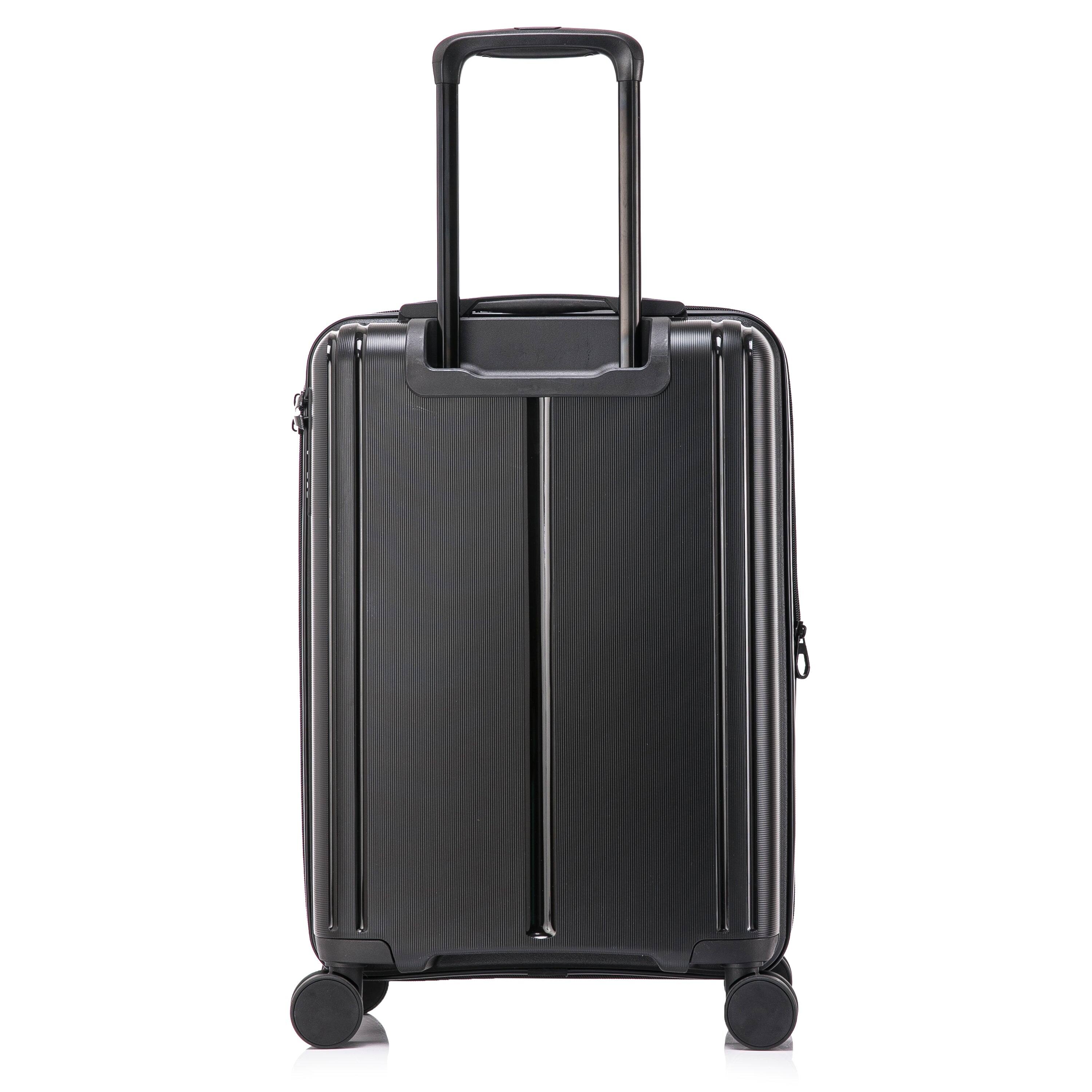 Alt View 1. DUKAP - Airley Lightweight Hardside Spinner Luggage 20" Carry-On - BLACK.