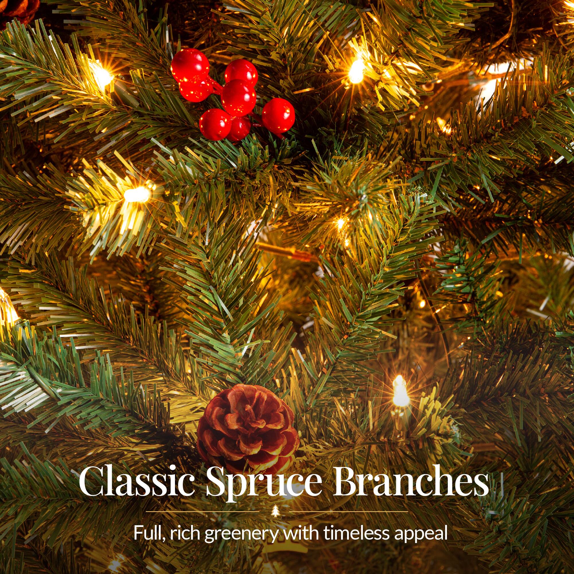Classic Spruce Branches  
Full, rich greenery with timeless appeal
