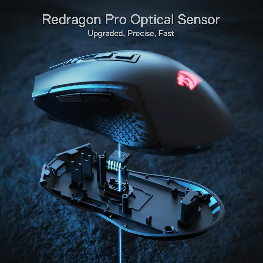 P Button Software REDRAGON M693 Wireless Gaming Mouse, 8000 DPI Mice w/ 3 Mode Connection ...