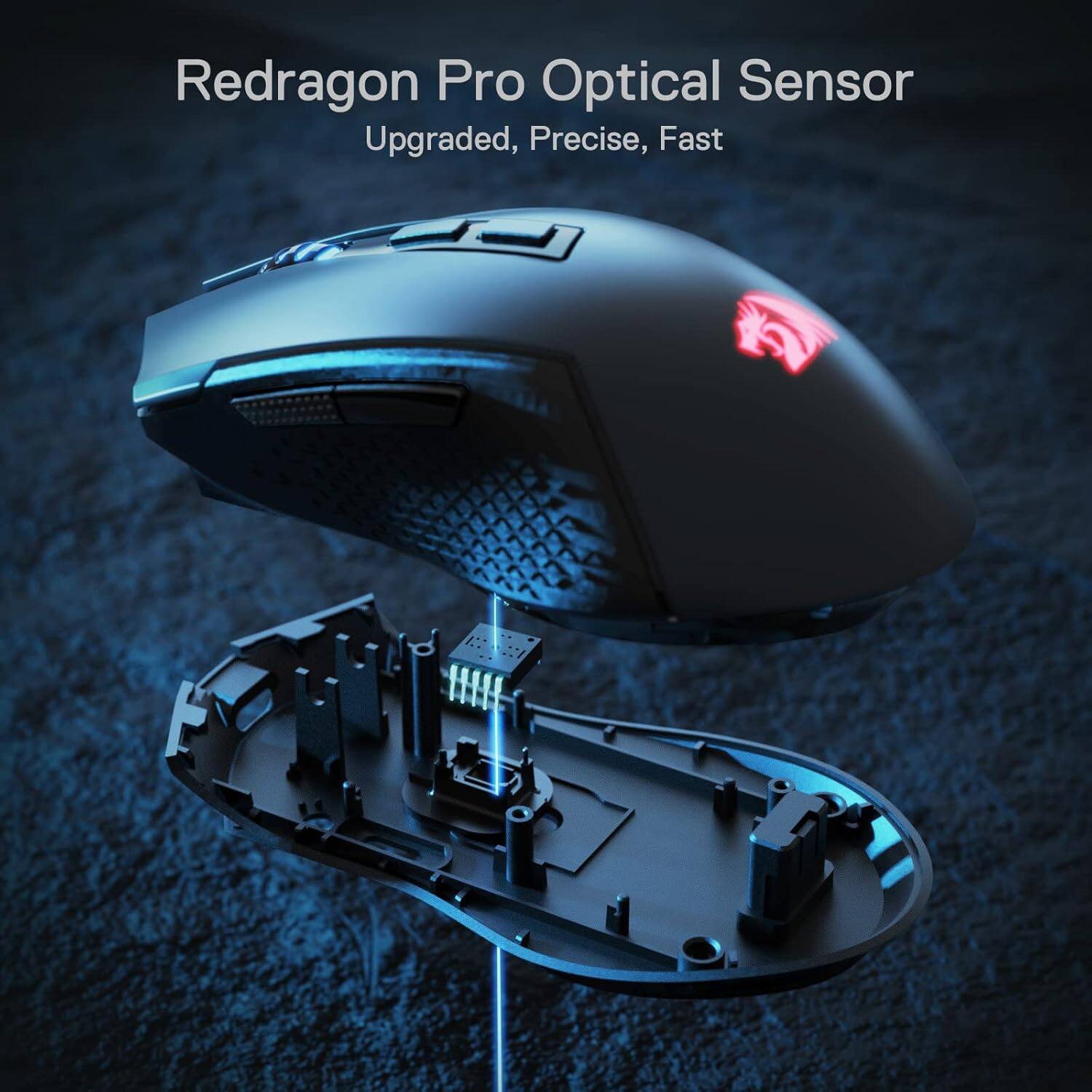 REDRAGON M693 Wireless Gaming Mouse, 8000 DPI Mice w/ 3 Mode Connection ...