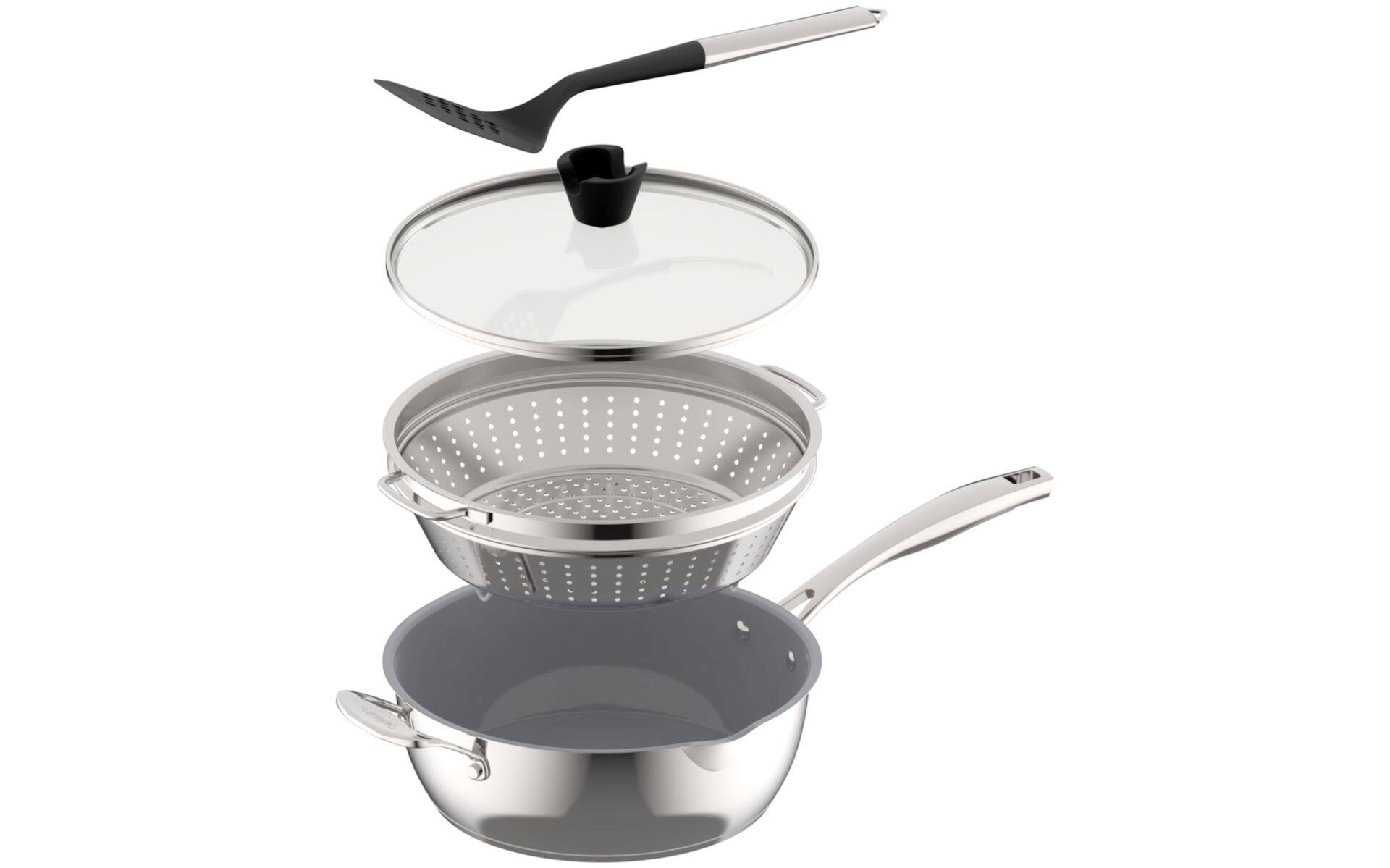 Alt View 12. Cuisinart - Preferred Pan 4-Pc Set - Stainless Steel.