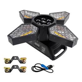 Topteng - 4-Arm Bee Eye Zoom Beam Light 250W - DMX512 Stage Light, Dynamic Effects for Disco/Club/Stage Show