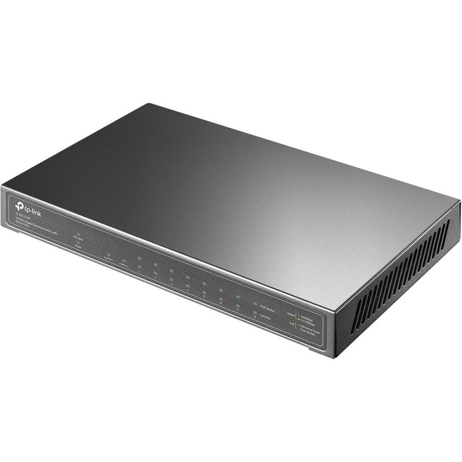 TP Link TL SG1210P 8 Port Gigabit PoE Switch 8 PoE+ Ports @63W, w