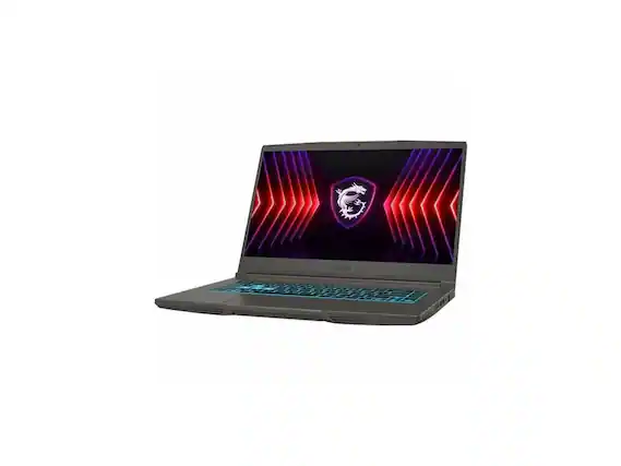 Front. MSI - MSI Thin A15 B7VE-214US 15.6" Gaming Notebook - Ryzen 7 7735HS, 16 GB, 512 GB SSD, RTX 4050 - Gray.