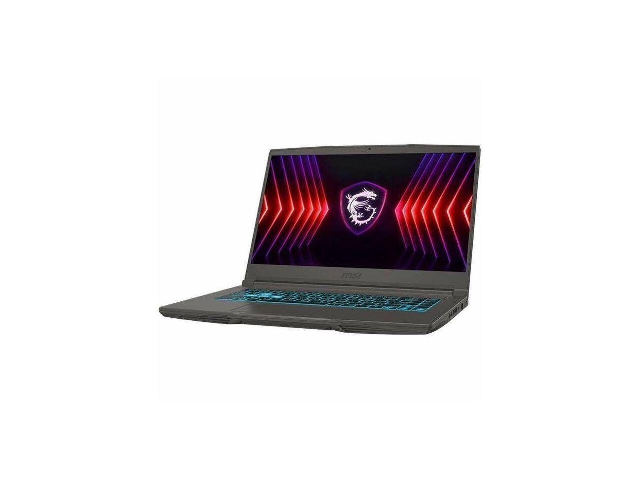 Front. MSI - MSI Thin A15 B7VE-214US 15.6" Gaming Notebook - Ryzen 7 7735HS, 16 GB, 512 GB SSD, RTX 4050 - Gray.