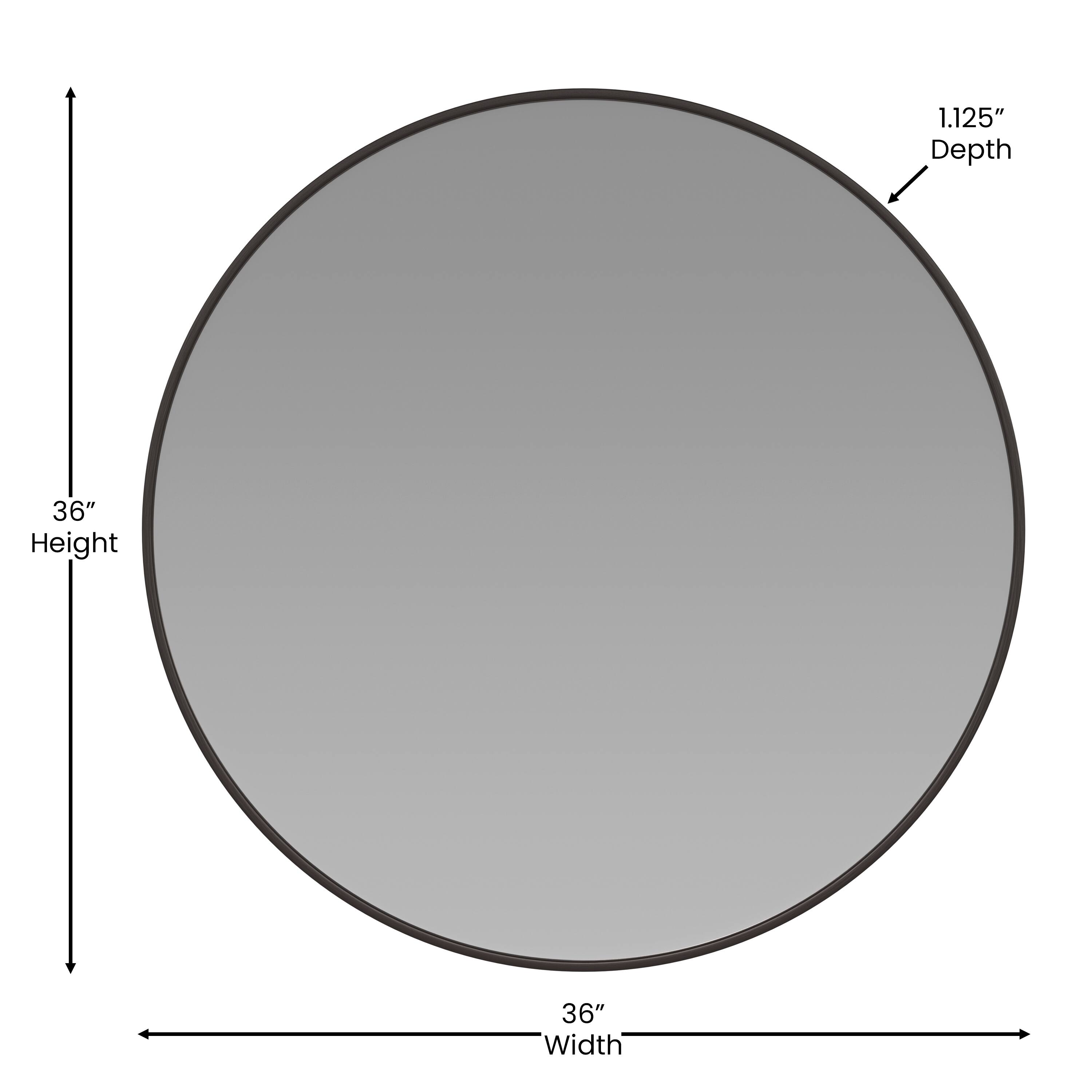 1.125" Depth  
36" Height  
36" Width