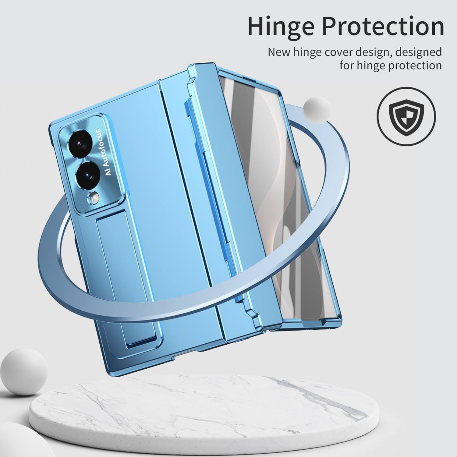 Hinge Protection  
New hinge cover design, designed for hinge protection