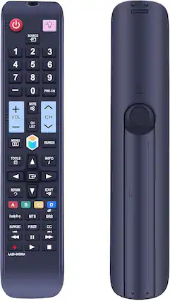 SOURCE 1 2 3 4 5 6 7 8 9 0 PRE-CH + VOL MUTE CH LIST CH MENU ... SEARCH TOOLS INFO i RETURN EXIT - A B C D FamilySt:ry MTS SRS SUPPORT H4 P.SIZE CC N AA59-00580A