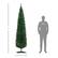 Alt View 2. Homcom - Artificial Pencil Christmas Tree, Slim Xmas Tree with 618 Realistic Branch Tips and Plastic Stand - green.