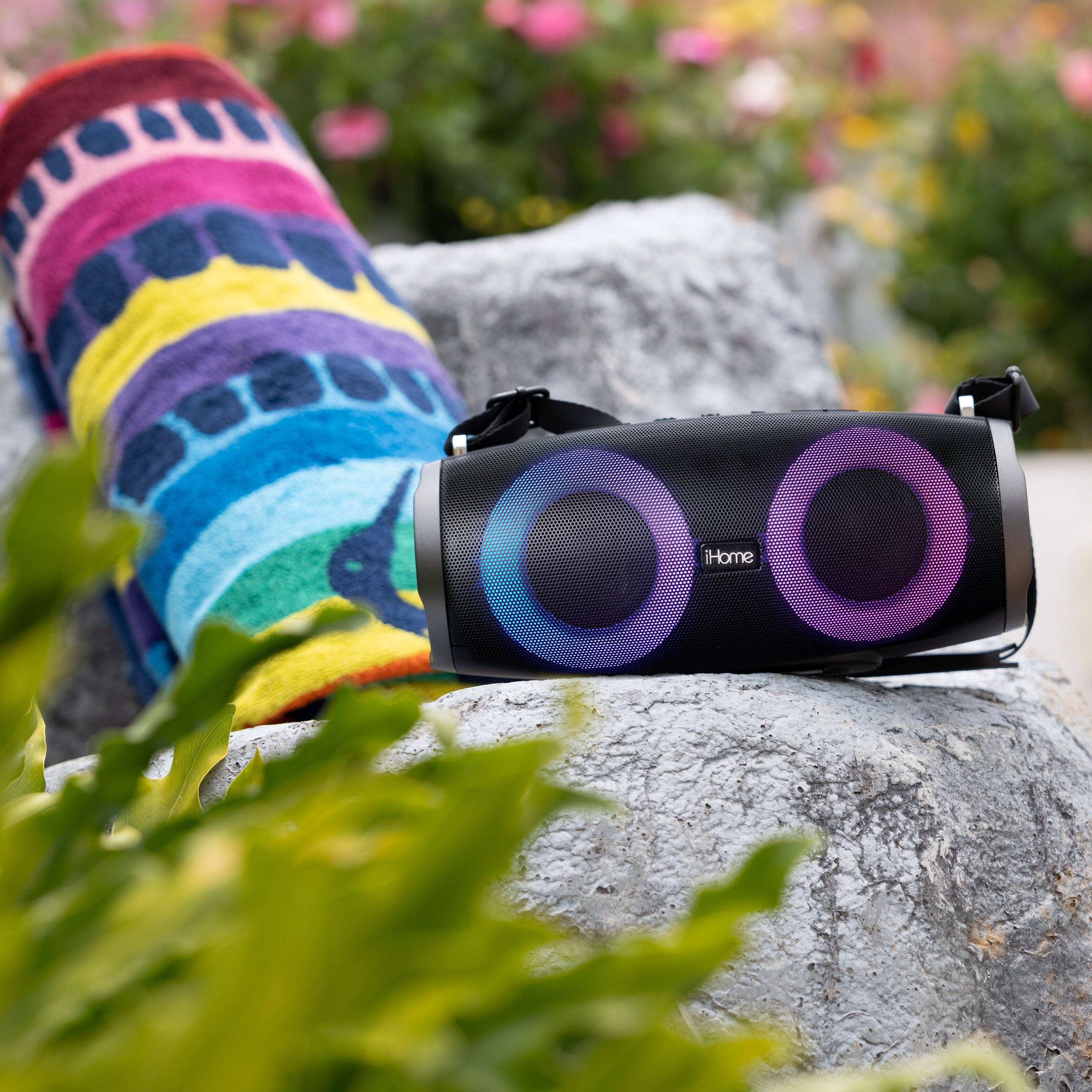 Alt View 16. iHome - Rechargeable Portable Color Changing Bluetooth Speaker with Lighting Effects - Black.