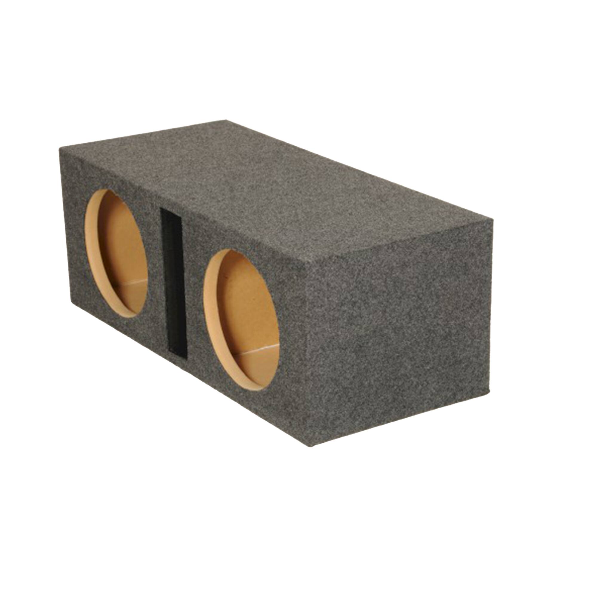 Alt View 4. QPower - Q Power 2 Hole 10-Inch Vented Heavy Duty Subwoofer Enclosure, Charcoal Grey - CHARCOAL GREY.