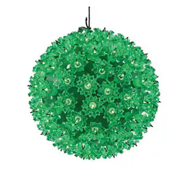 Celebrations - LED Starlight Sphere 7.5 in. Hanging Decor - Green