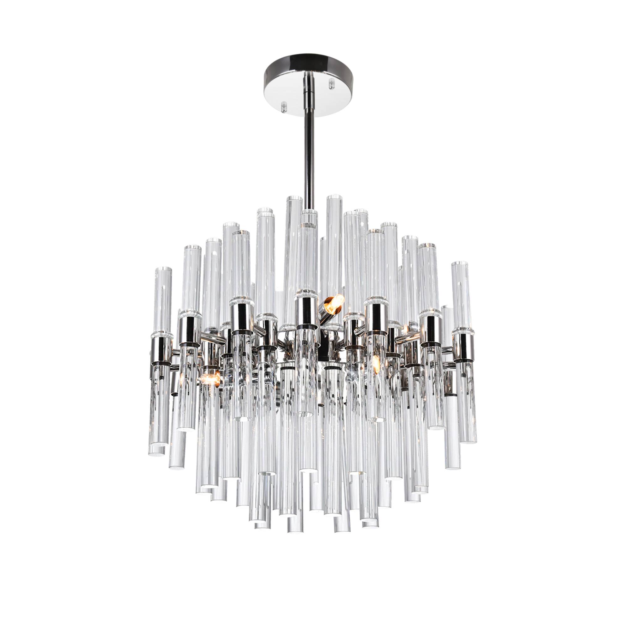 Front. CWI Lighting - Miroir 8 Light Chandelier With Polished Nickel Finish - Polished Nickel.