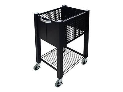 Front. Vertiflex - InstaCart Metal Mobile File Cart with Lockable Wheels - Black.