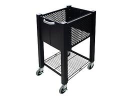 Vertiflex - InstaCart Metal Mobile File Cart with Lockable Wheels, Black (AVT-VF53000)
