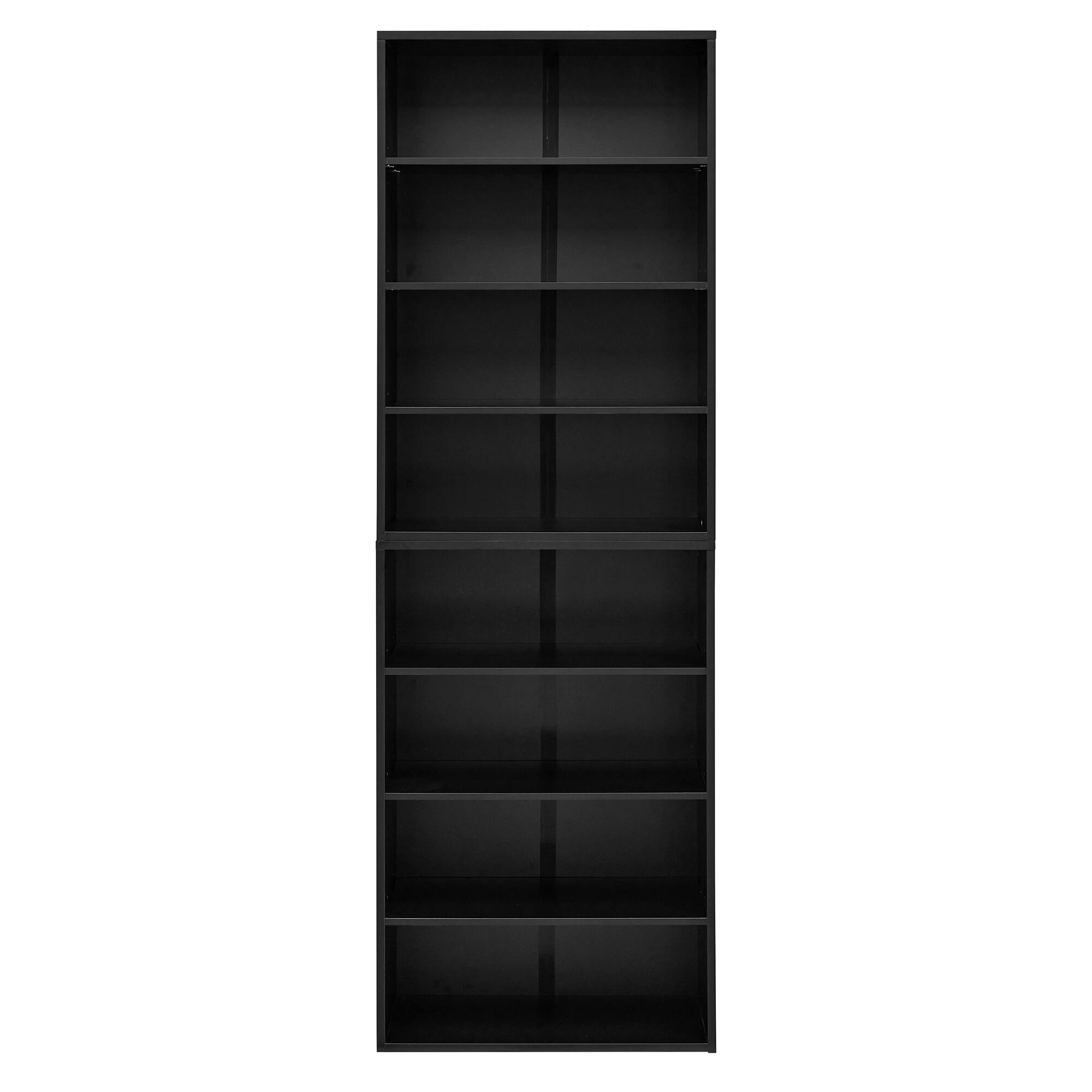 Alt View 10. Tiramisubest - 8-Tier Multi-functional Storage Bookcase with Adjustable Shelf,can be disassembled into two 4-Tier Bookcases,Black - Black.