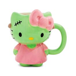 Silver Buffalo - Sanrio Hello Kitty Frankenstein Pink Dress 20-Ounce Ceramic 3D Sculpted Mug - Multi-Colored
