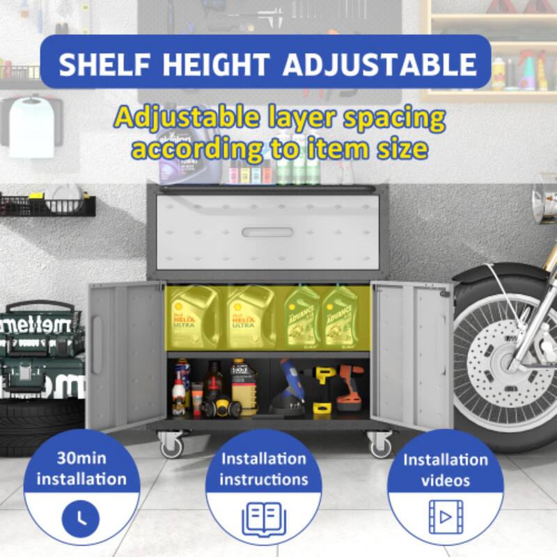 SHELF HEIGHT ADJUSTABLE  
Adjustable layer spacing according to item size  

HELIX ULTRA  

30min installation  
Installation instructions  
Installation videos