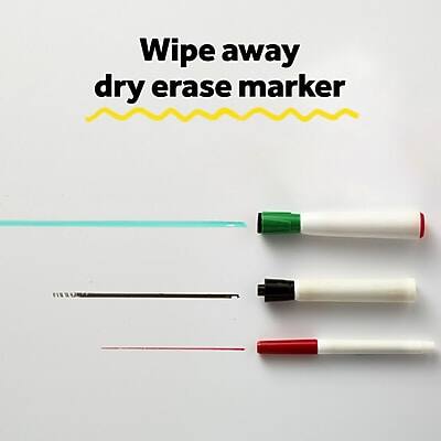 Wipe away dry erase marker