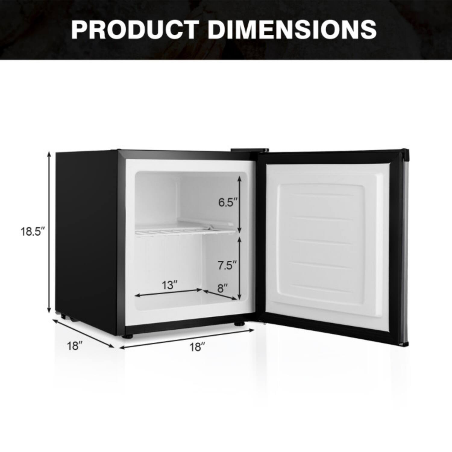 PRODUCT DIMENSIONS

6.5"  
18.5"  
13"  
7.5"  
8"  
18"  
18"
