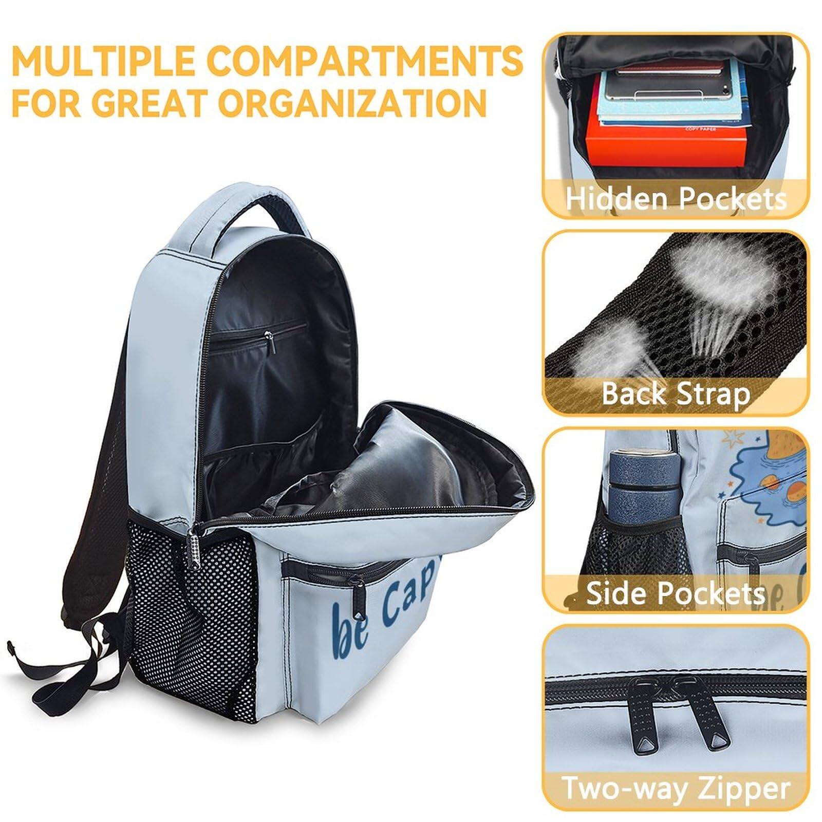 MULTIPLE COMPARTMENTS FOR GREAT ORGANIZATION

- Hidden Pockets
- Back Strap
- Side Pockets
- Two-way Zipper