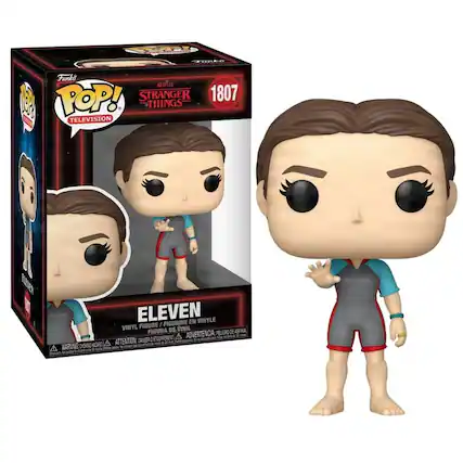 Funko POP! Television
Netflix Stranger Things
1807
Eleven
Vinyl Figure / Figurine en Vinyle / Figura de Vinil
WARNING: CHOKING HAZARD - ATTENTION: DANGER D'ÉTOUFFEMENT - ADVERTENCIA: PEQUEÑO OBJETO QUE PUEDE SER INGESTADO