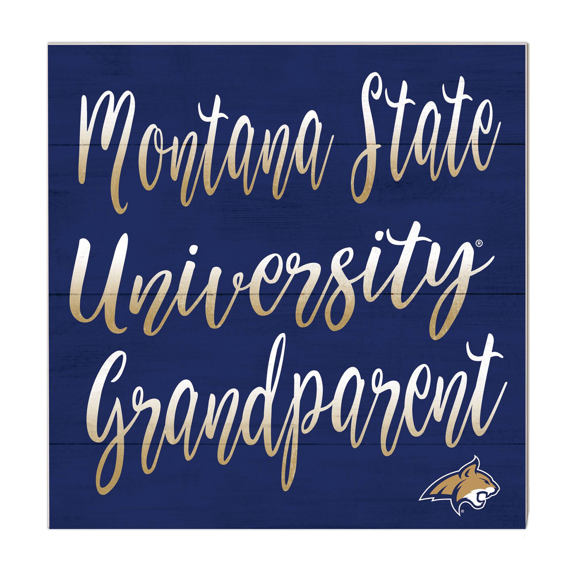 Navy Montana State Bobcats 10'' x 10'' Grandparent Plaque