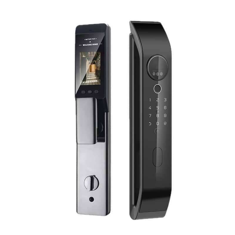 Cluzine - Black 3D Face Recognition Smart Lock,Auto Lock,Fingerprint,APP Remote,Video Intercom,Home Security