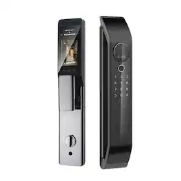 Cluzine - Black 3D Face Recognition Smart Lock,Auto Lock,Fingerprint,APP Remote,Video Intercom,Home Security