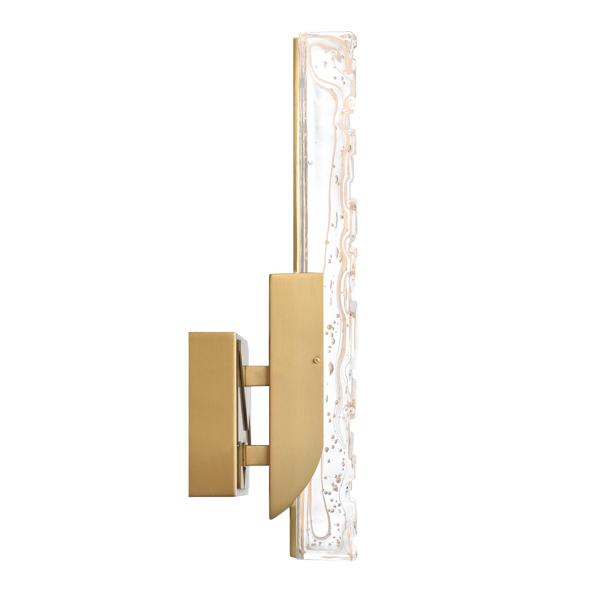Left. CWI Lighting - Valira Integrated LED Brass Wall Light - Brass.