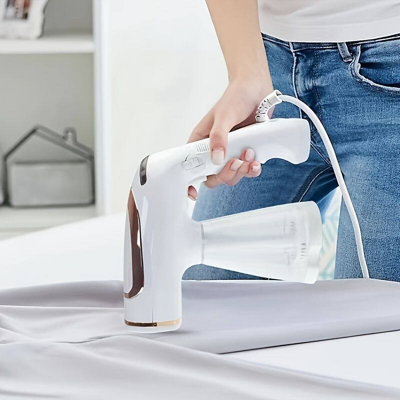 Left. Forest'nSky - 1600W Portable Garment & Iron Steamer, Folding Hanging Ironing Machine, Household Electric Iron JK-9558 - White.