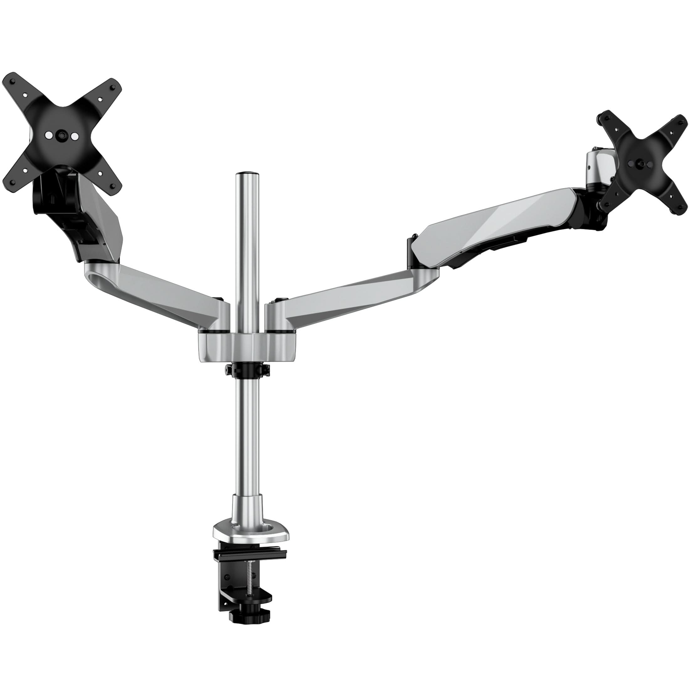 Alt View 9. Mount-It! - CLiX Series Extra Tall Articulating Single Monitor Desk Mount – Full Motion Arm for 13"-32" Screens, Silver - Silver.
