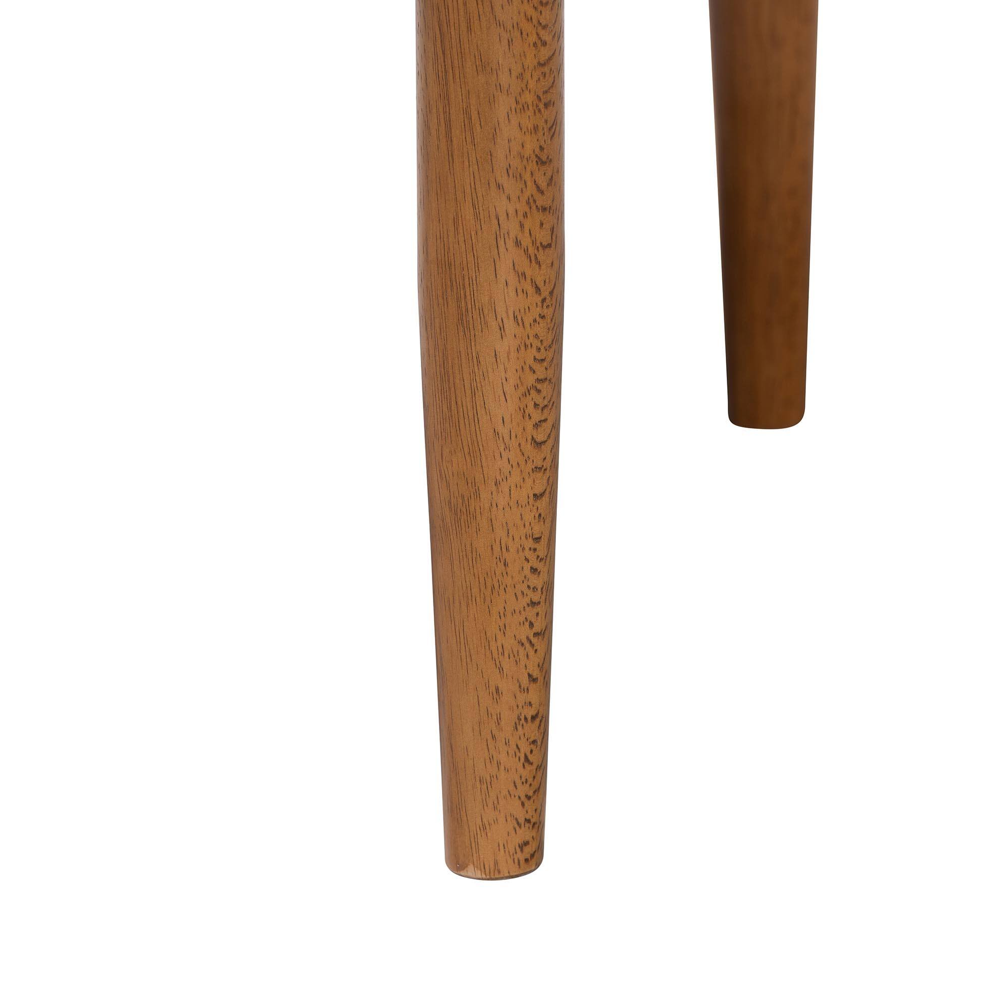 Alt View 2. Baxton Studio - Caia Boucle Dining Chair – Modern Upholstered Accent Armchair, Cream, Minimalist Design - Cream/Walnut Brown.