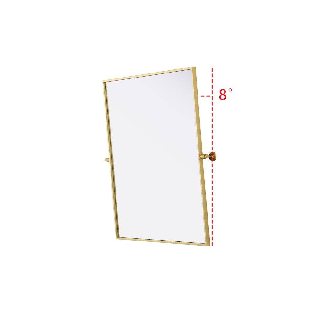 Alt View 4. Elegant Kitchen and Bath - Amoura 30X36 Pivot Mirror In Brass - Brass.