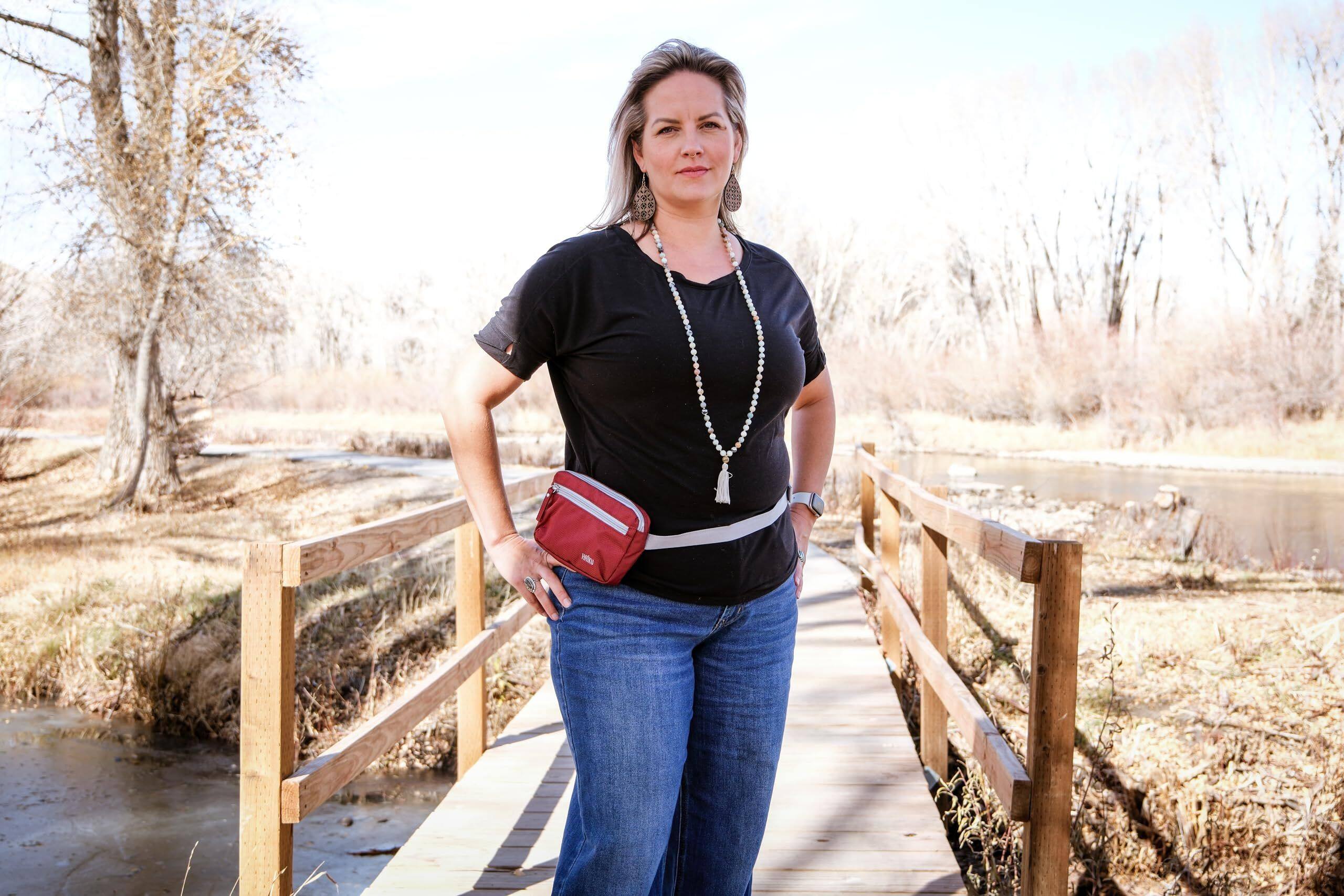 Alt View 4. Haiku - Haiku Hopper waistpack or crossbody sling - Rosewood.