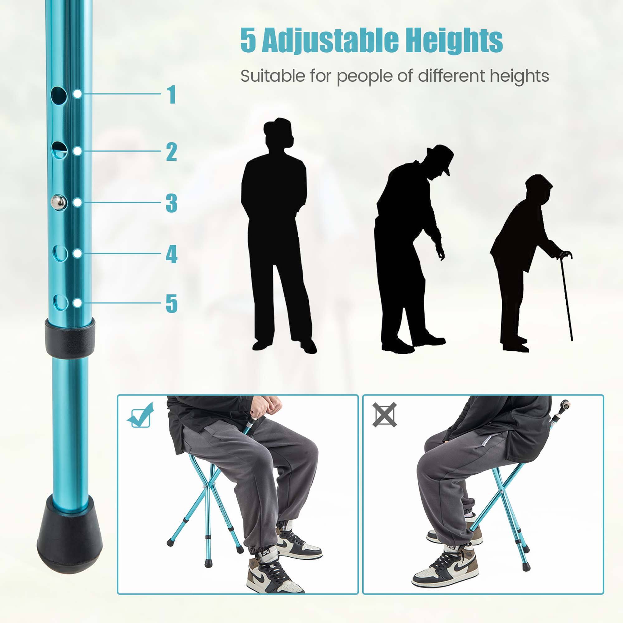 1. 5 Adjustable Heights
2. Suitable for people of different heights