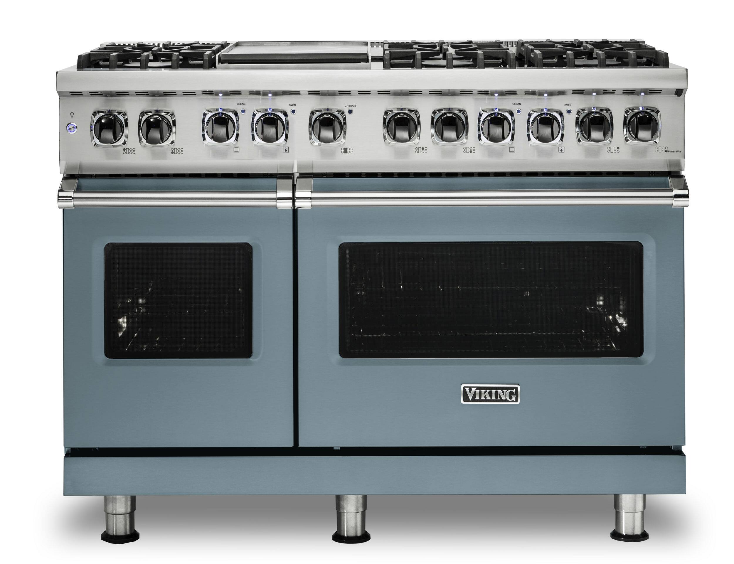 Viking - 5-Series Dual Fuel Self-Clean 48"W Sealed Burner Range - November Sky
