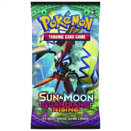 Pokémon Trading Card Game
Sun & Moon
Guardians Rising
10 Additional Game Cards