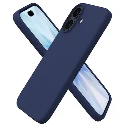 Front. Ornarto - ORNARTO Designed for iPhone 17 Case 6.3", Liquid Silicone Soft Gel Rubber Shockproof Protective Case-Navy Blue - Navy Blue.