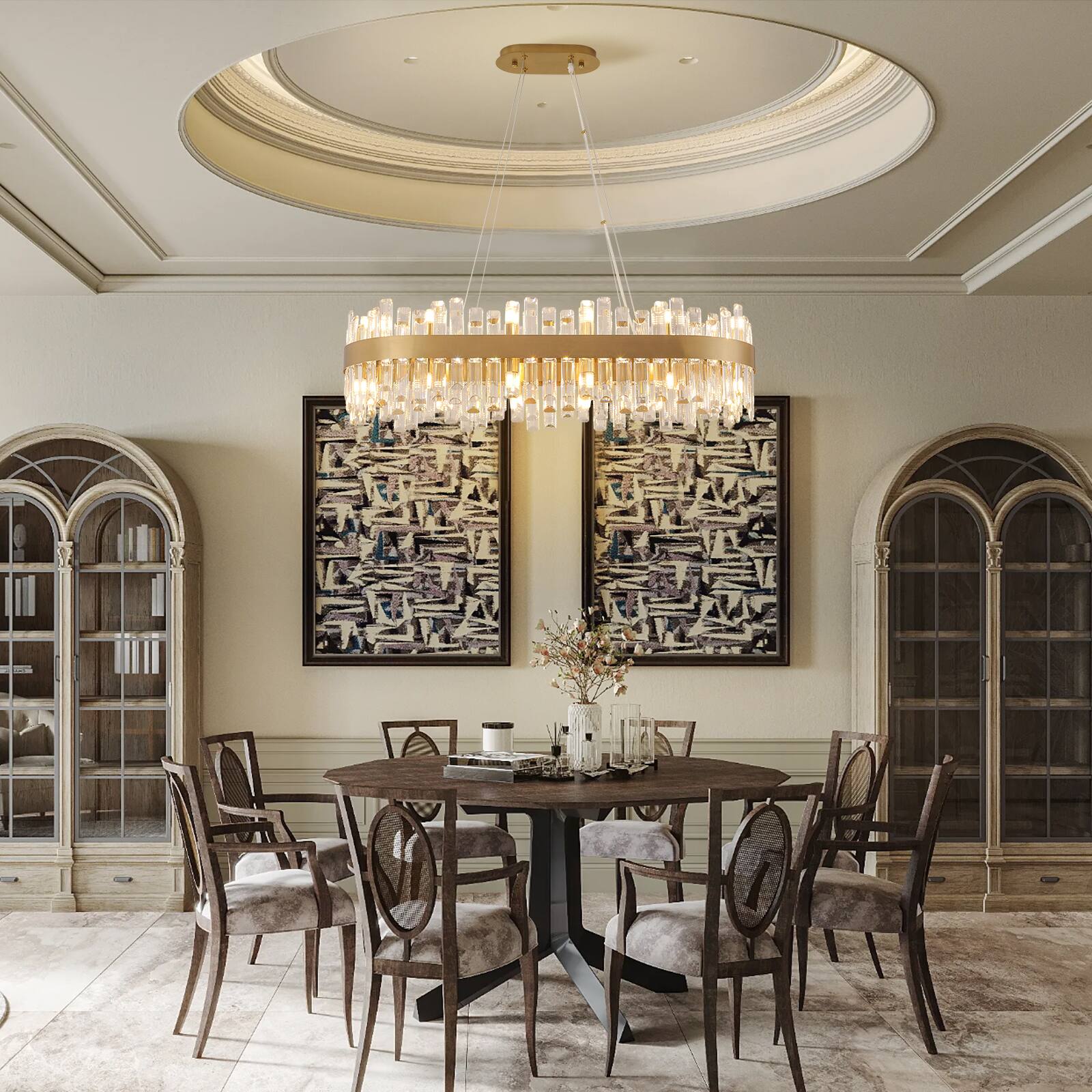 Alt View 10. Tiramisubest - 36" Modern Luxury Gold Crystal Chandelier, 24-Light French Empire Ceiling Light with Premium Crystals - Gold+Clear.